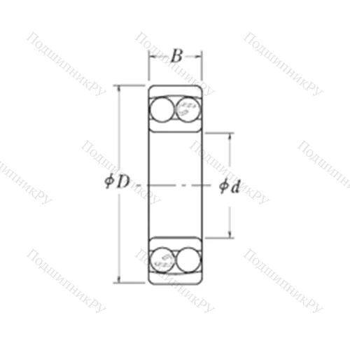 Подшипник шариковый радиальный самоцентрирующийся NLJ 3.1/2