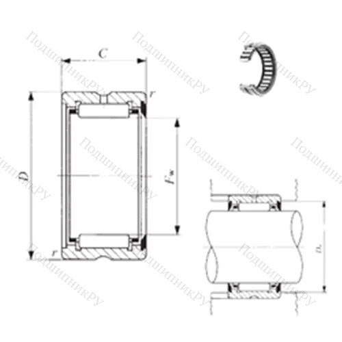 Подшипник игольчатый радиальный RNA 49/48U