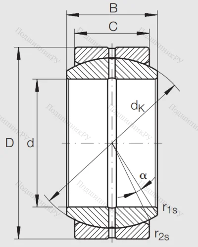 Шарнирный подшипник GE 70 DO HLN от производителя  ELGES