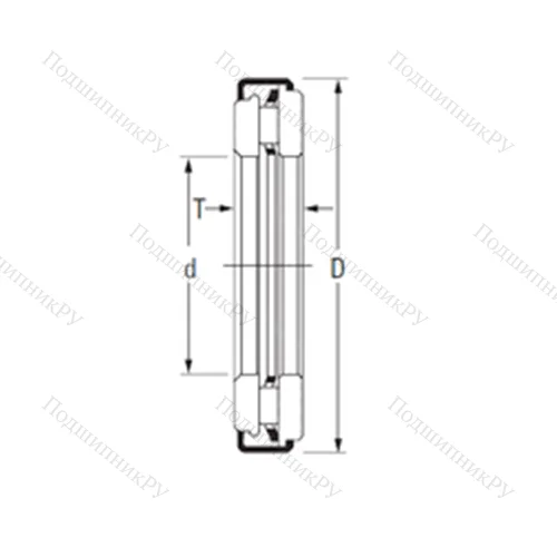 Подшипник игольчатый упорный AXZ 8 50 71