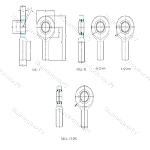 Подшипник скольжения сферический SA 35ES-2RS от производителя  SKF