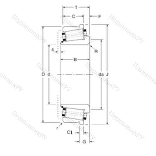 Подшипник роликовый радиально-упорный 123075/123121XC