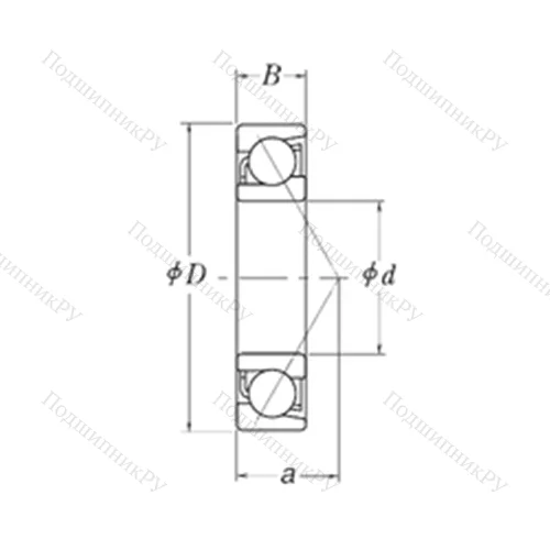 Подшипник шариковый радиально-упорный LJT 8