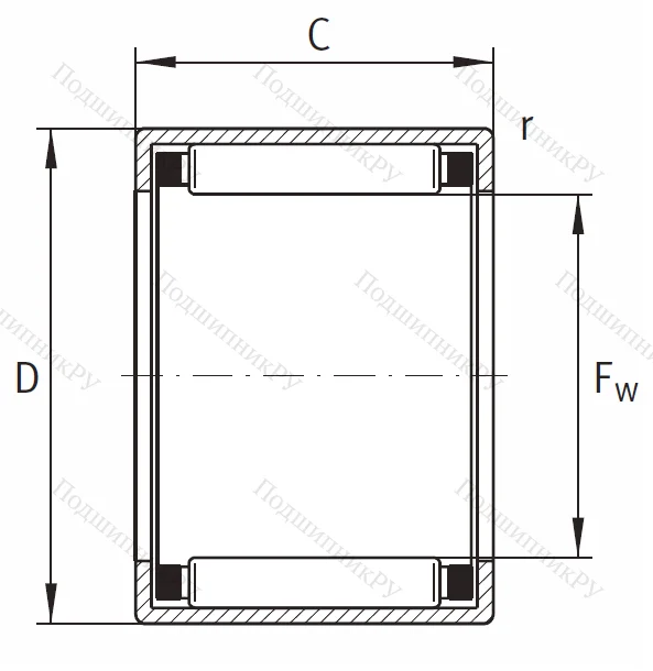 Игольчатый подшипник HK 0306 TV A
