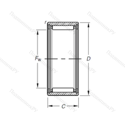 Подшипник игольчатый радиальный NK 8/12