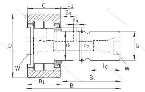 Подшипник NUKR 90 A от производителя  INA
