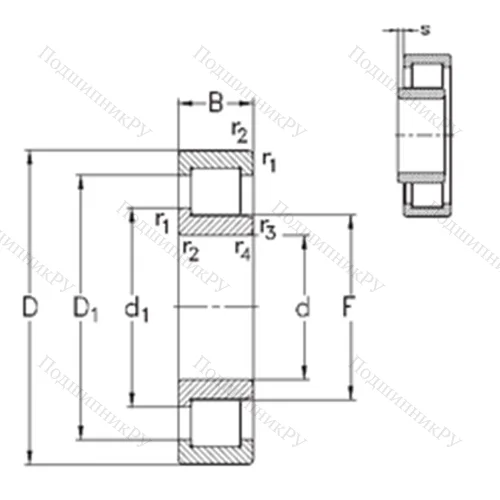 Подшипник роликовый радиальный NJ 2224-E-MA 6