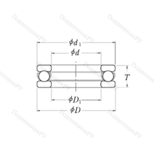 Подшипник шариковый упорный LT 2.7/8