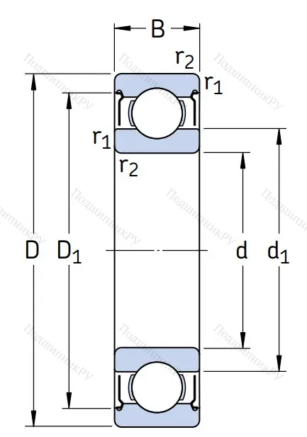 Однорядный шариковый подшипник