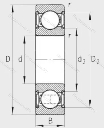 Однорядный шариковый подшипник