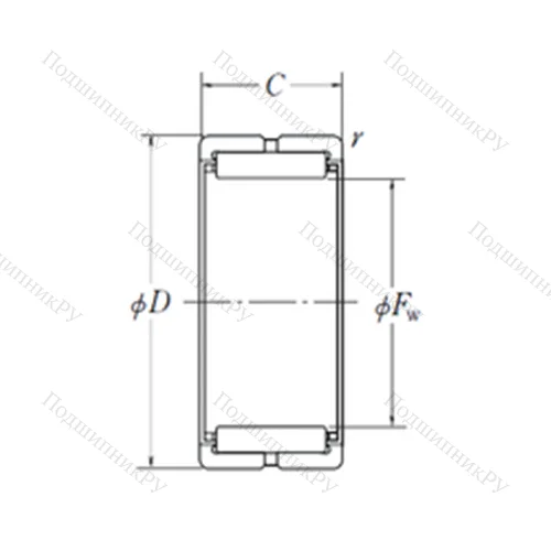 Подшипник игольчатый радиальный RNA 6900