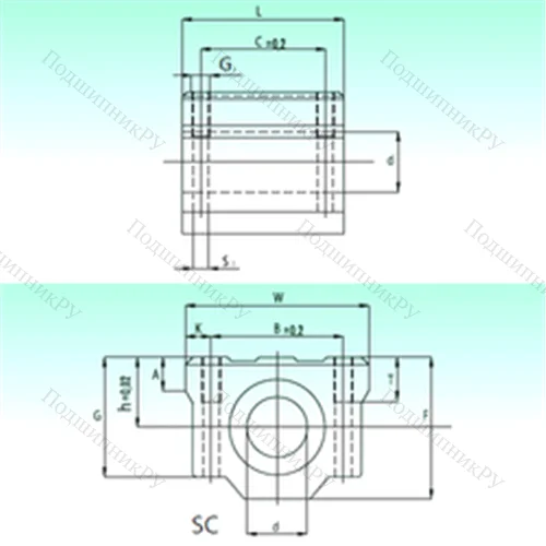 Подшипник шариковый линейный SC 60-UU AS от производителя  NBS