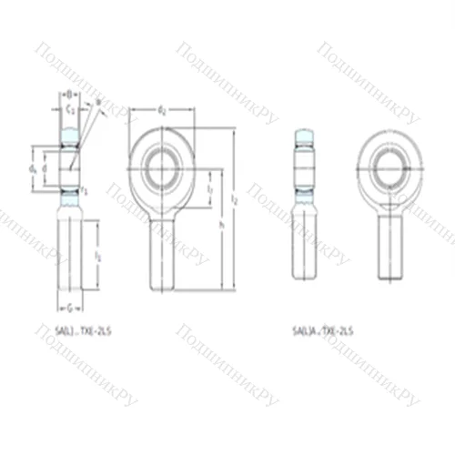 Подшипник скольжения сферический SA 35TXE-2LS от производителя  SKF