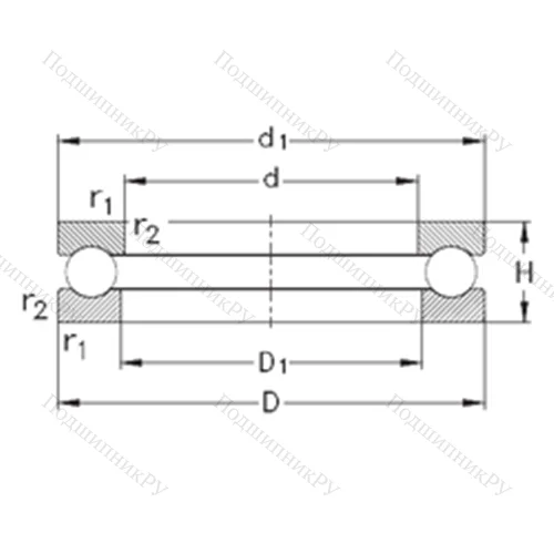 Подшипник шариковый упорный 51134-MP