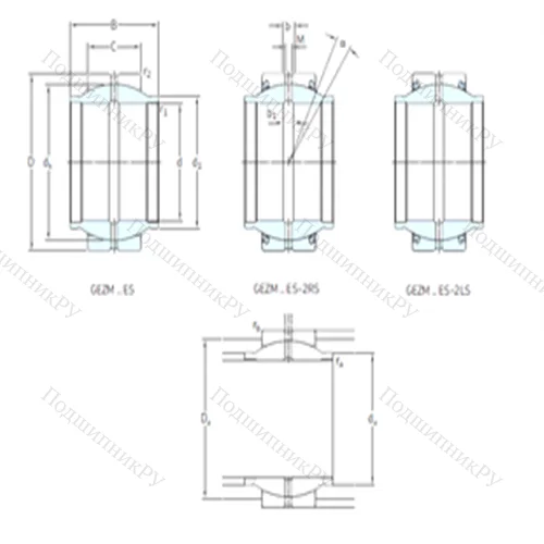 Подшипник скольжения сферический GEZM 112ES-2RS