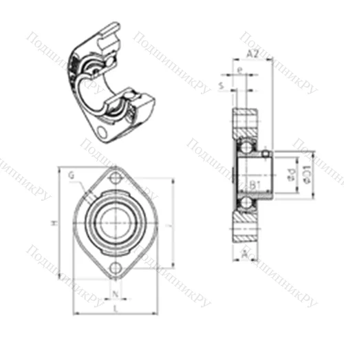 Подшипниковый узел шариковый радиальный