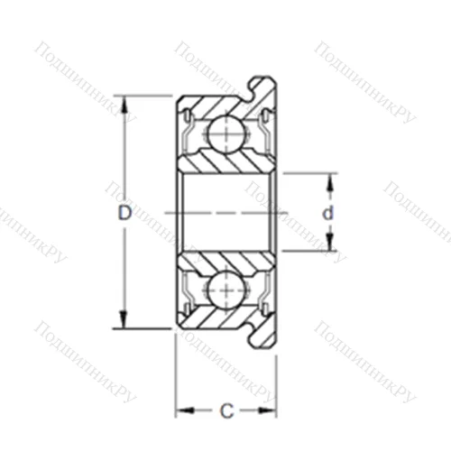 Подшипник шариковый радиальный F 634-2RS