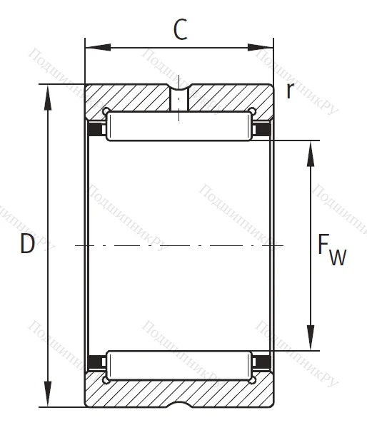 Игольчатый подшипник NK 14/20