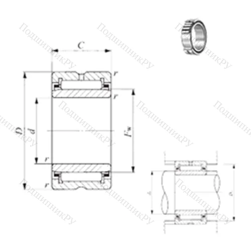 Подшипник игольчатый радиальный TAFI 324720