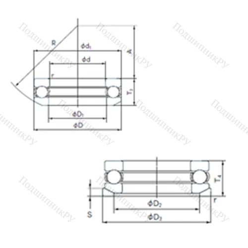 Подшипник шариковый упорный 53336U