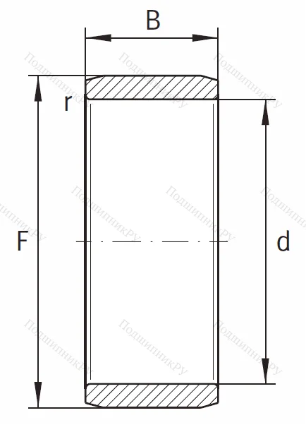 Игольчатый подшипник внутреннее кольцо IR 15x19x16