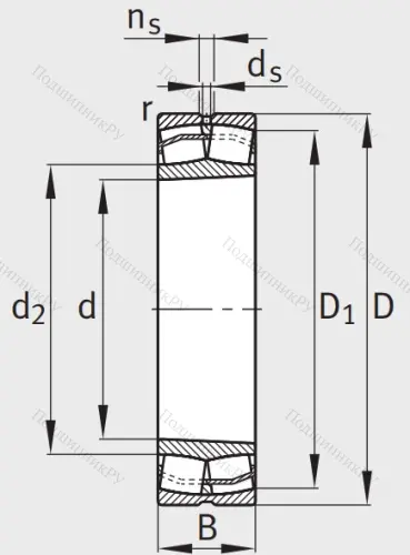 Сферический роликовый подшипник с конической посадкой на вал 22218 E 1 XL K C 3 от производителя  FAG