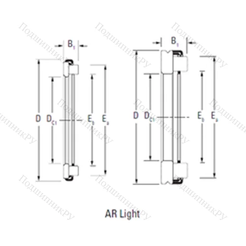 Подшипник игольчатый упорный AR 18 90 155