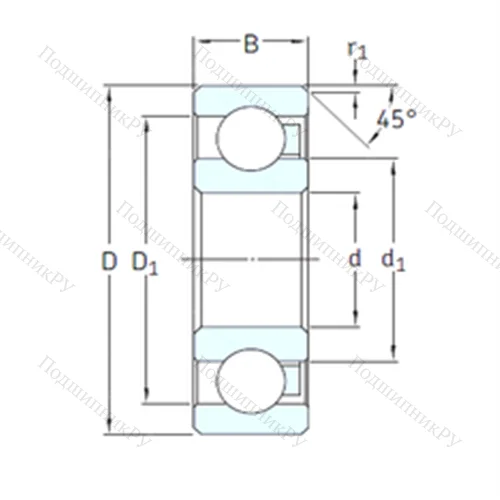 Подшипник шариковый радиальный 6301/HR 22T 2