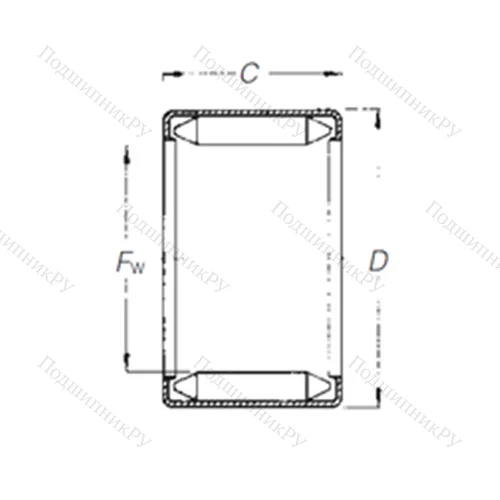 Подшипник игольчатый радиальный DL 30 16