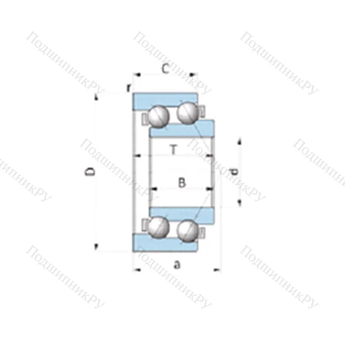 Подшипник шариковый радиально-упорный F-236120.3.SKL-AM