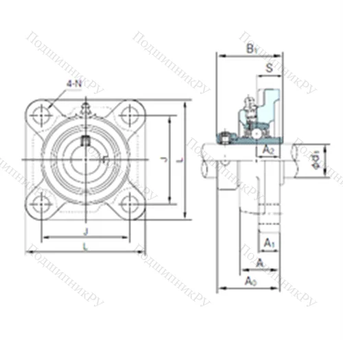 Подшипниковый узел шариковый радиальный UGF 209