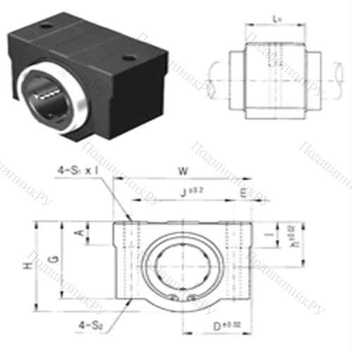 Подшипник шариковый линейный SC 16V-B