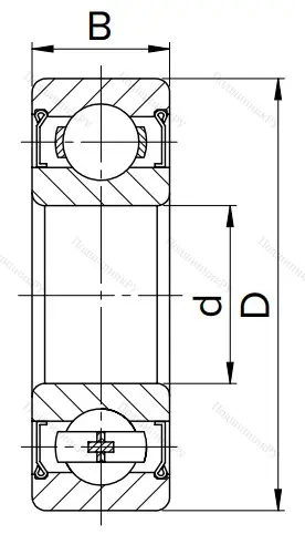 Миниатюрный шариковый подшипник MR 106 ZZ (L 1060 ZZ)