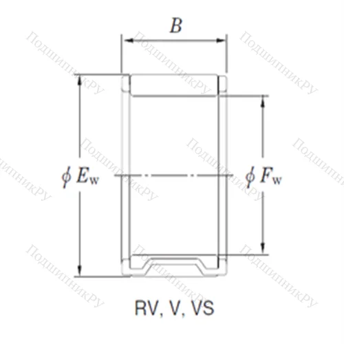 Подшипник игольчатый радиальный RV 121712A-2