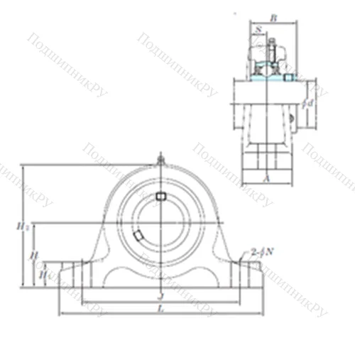 Подшипниковый узел шариковый радиальный UCIP 314-44