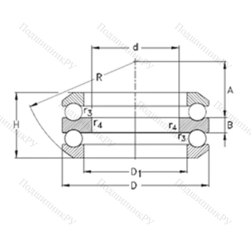 Подшипник шариковый упорный 54324-MP