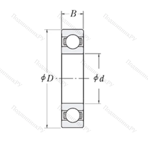Подшипник шариковый радиальный XLJ 4