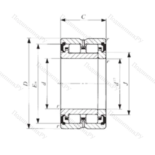 Подшипник роликовый радиальный TRU 304830UU