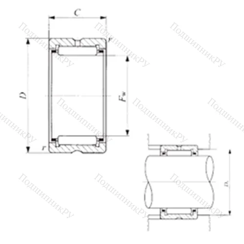 Подшипник игольчатый радиальный TAF 354520/SG