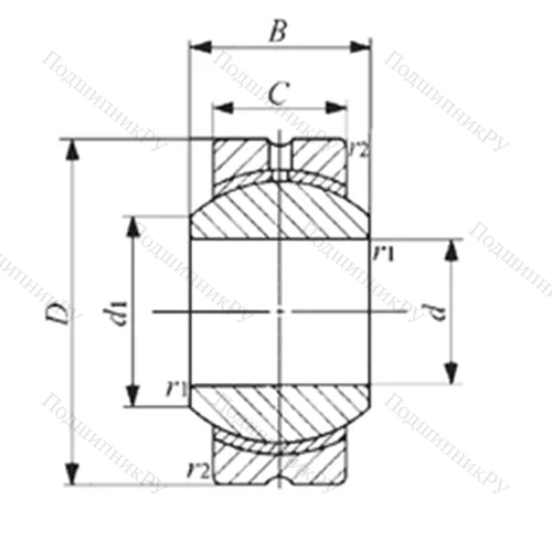 Подшипник скольжения сферический PB 30