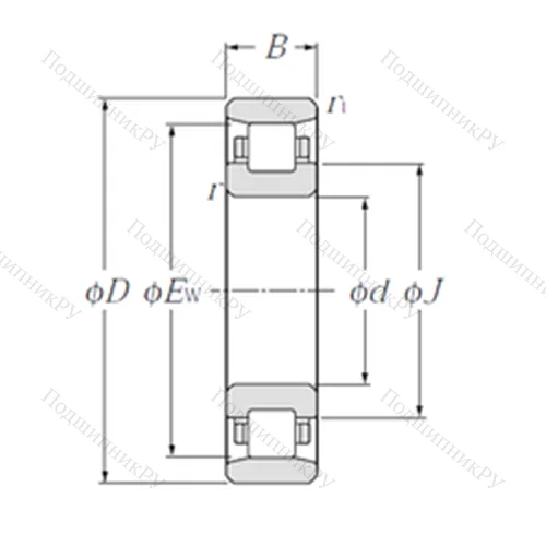 Подшипник роликовый радиальный N 408 от производителя  NTN