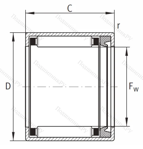 Игольчатый подшипник SCE 109 P L 271/STD