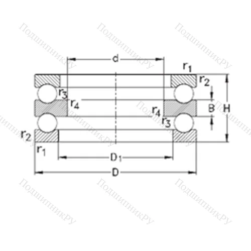 Подшипник шариковый упорный 52228-MP