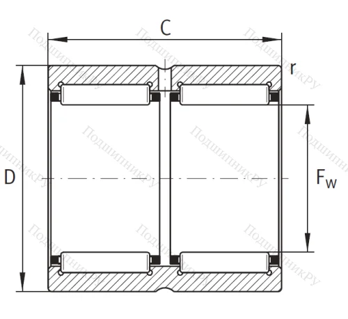 Игольчатый подшипник RNA 6914 ZW XL