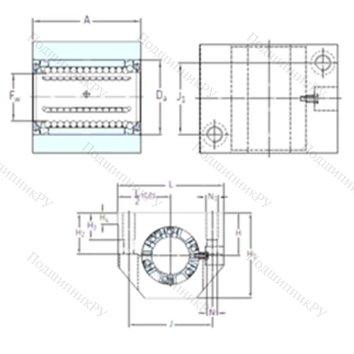 Подшипник шариковый линейный LUND 20-2LS