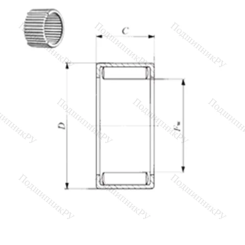 Подшипник игольчатый радиальный YT 243220