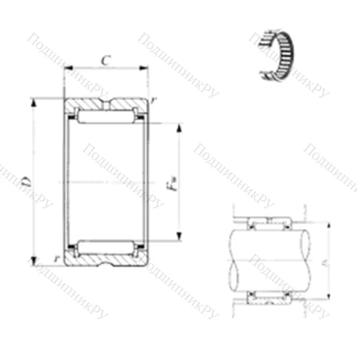 Подшипник игольчатый радиальный TR 486230