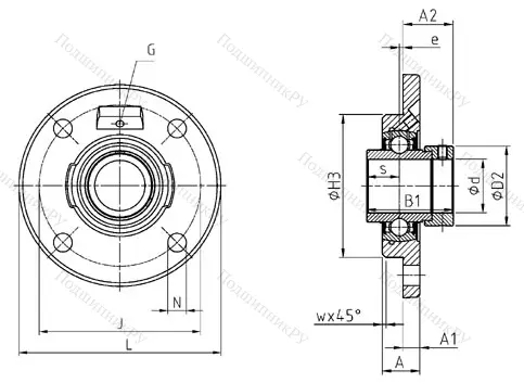 Подшипниковый узел  RME 65-214 XL в Рязани