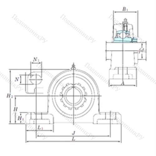 Подшипниковый узел шариковый радиальный UKP 208SC