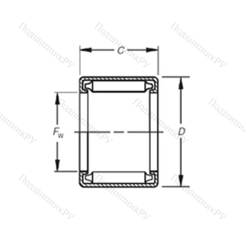 Подшипник игольчатый радиальный B-77
